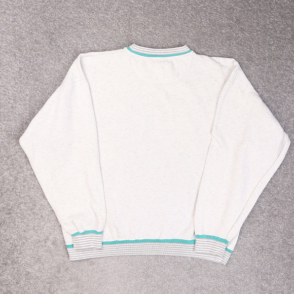 Vintage 90s Disney Mickey Varsity XL Gray Long Sleeve Pullover Sweatshirt - Picture 2 of 10